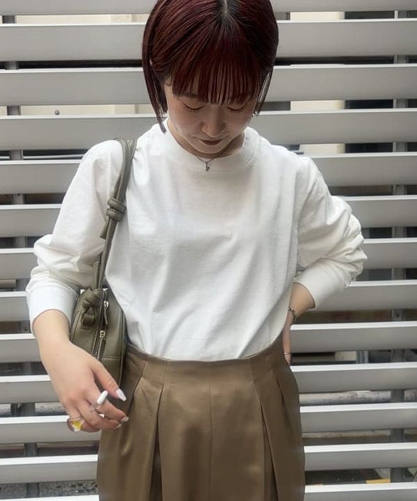 中川　ゆららさんの「BEAMS WOMEN｜AK+1 / ロングスリーブ カットソー」を使ったコーディネート