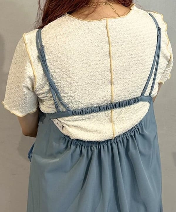 オカベ　アヤカさんの「BEAMS WOMEN｜Ray BEAMS / オパール キャミ レイヤー ワンピース」を使ったコーディネート