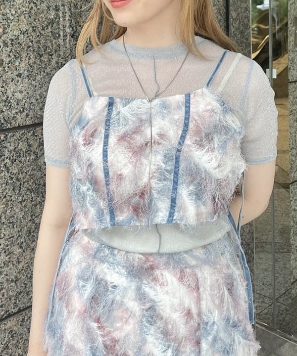 田中 里実さんの「BEAMS WOMEN｜ﾗﾒﾁｭｰﾙｾﾝﾀｰｼｰﾑT」を使ったコーディネート