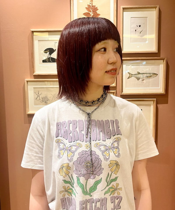 ちかたいらさんの「メタル ボール シルクコード ネックレス」を使ったコーディネート