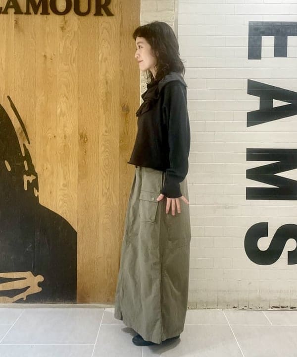 笠井 祐希さんの「BEAMS WOMEN｜Olfeo × maturely / 別注 フリル ロングスリーブ カットソー」を使ったコーディネート