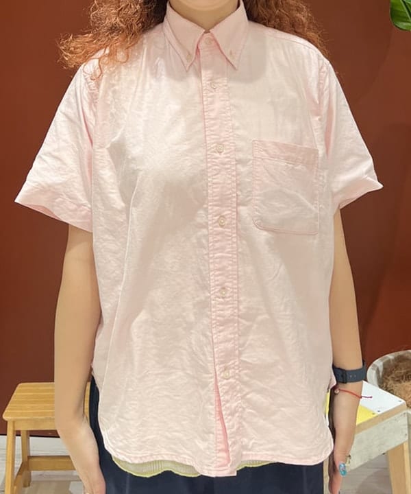 エノモト アミさんの「BEAMS WOMEN｜ビッグ ボタンダウン ショートスリーブ シャツ」を使ったコーディネート