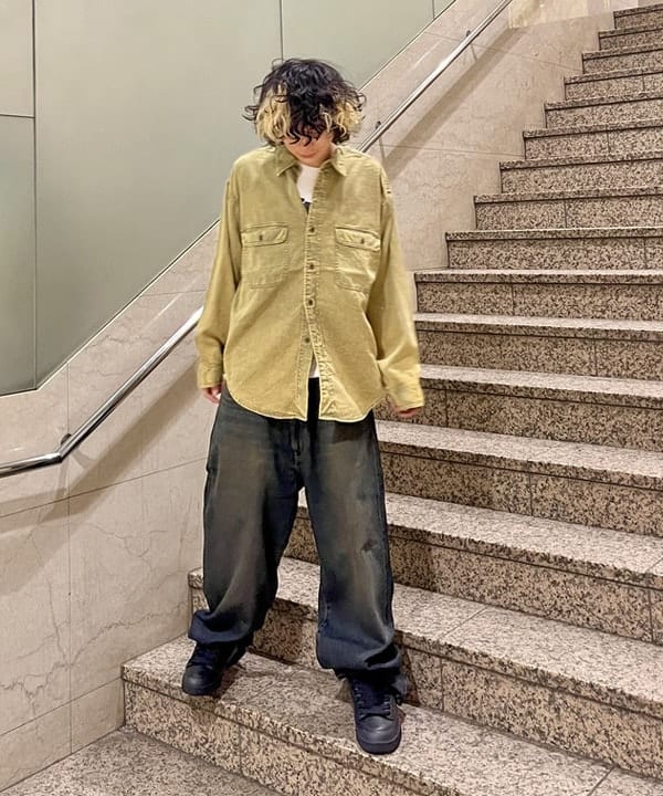 菊田 悠さんの「BEAMS WOMEN｜フェード ワークシャツ」を使ったコーディネート