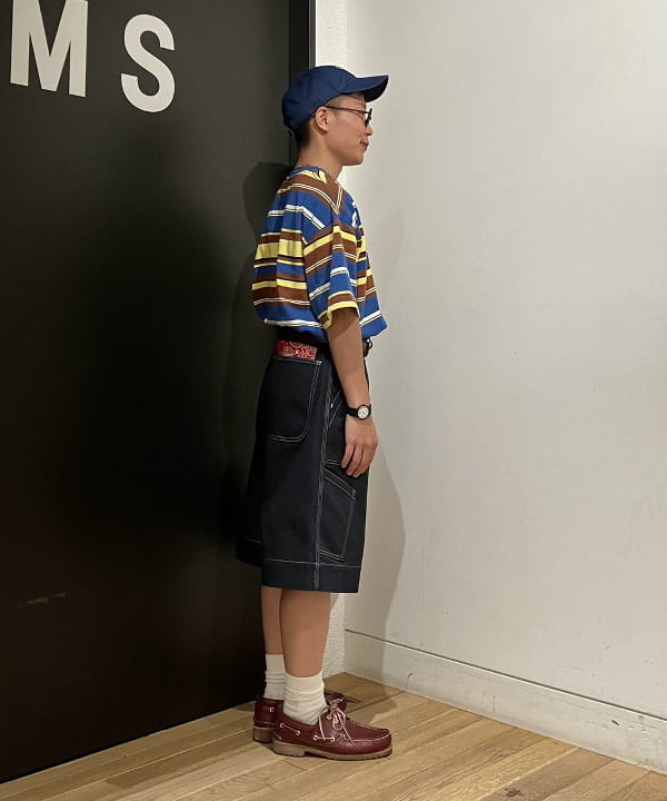 土田 達也さんの「BEAMS WOMEN｜BEAMS / マルチボーダー Tシャツ」を使ったコーディネート