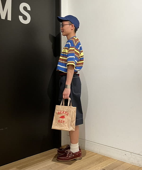 土田 達也さんの「BEAMS WOMEN｜BEAMS / マルチボーダー Tシャツ」を使ったコーディネート