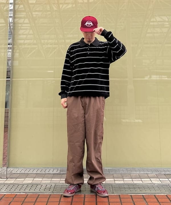 石郷岡 稜さんの「ベーシック ツイル イージーパンツ」を使ったコーディネート