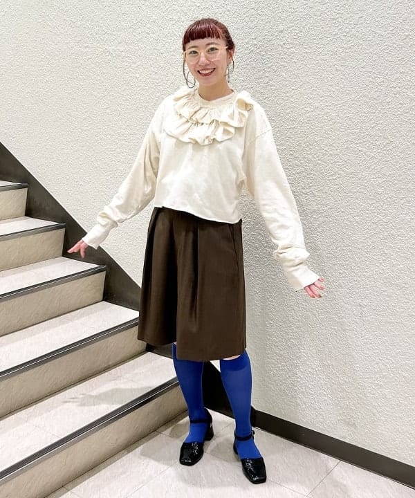 庭野 優紀さんの「ボストン クリア レンズ メガネ 24FW」を使ったコーディネート