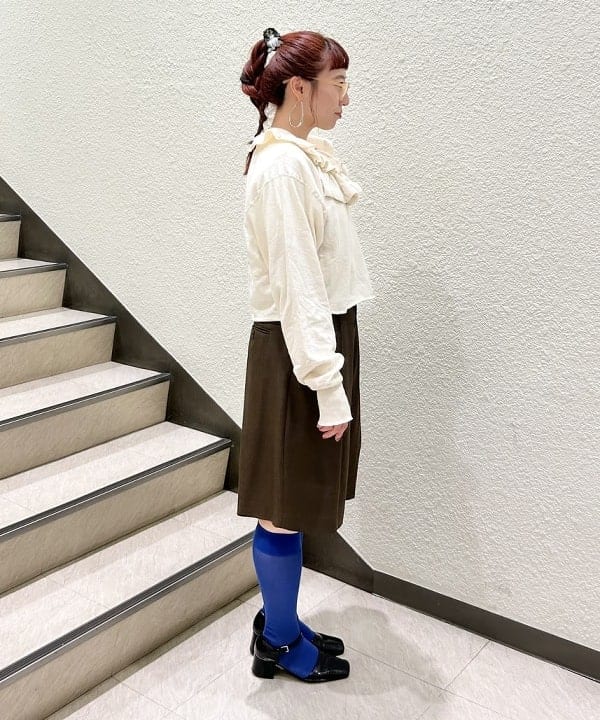 庭野 優紀さんの「ボストン クリア レンズ メガネ 24FW」を使ったコーディネート