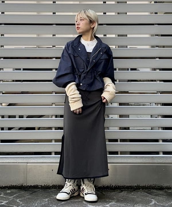 ナツハさんの「BEAMS WOMEN｜maturely / スィン ストリング スリット ワンピース」を使ったコーディネート