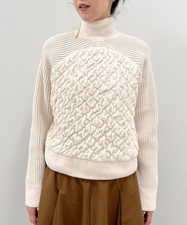 kigoさんの「BEAMS WOMEN｜RBS / モール キリカエ ハイネック ニット」を使ったコーディネート