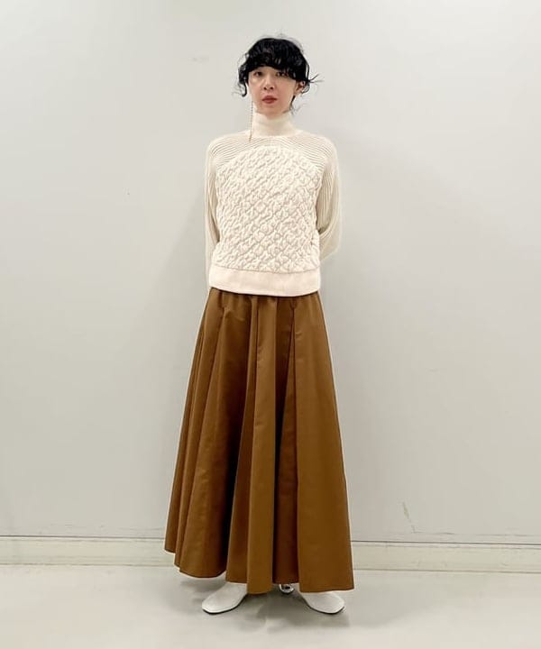 kigoさんの「BEAMS WOMEN｜RBS / モール キリカエ ハイネック ニット」を使ったコーディネート