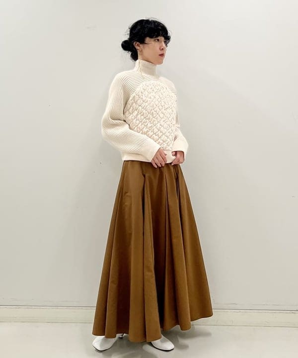 kigoさんの「BEAMS WOMEN｜RBS / モール キリカエ ハイネック ニット」を使ったコーディネート