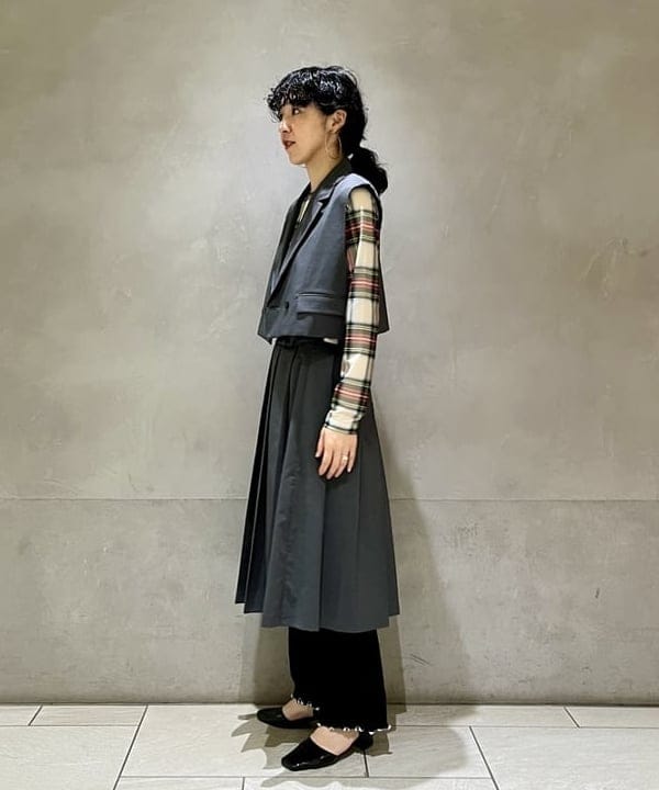 kigoさんの「BEAMS WOMEN｜ダブル ベルト プリーツ スカート」を使ったコーディネート