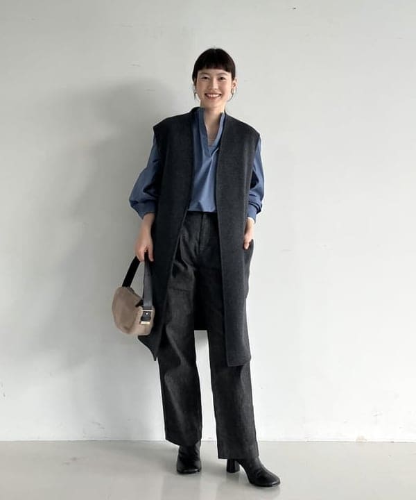 Ichika Hondaさんの「BEAMS WOMEN｜エディター坪田あさみ &times; woadblue &times; Demi-Luxe BEAMS / 別注 2タック デニムパンツ」を使ったコーディネート