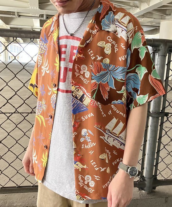 ホサカさんの「BEAMS WOMEN｜SUN SURF × BEAMS / 別注 アロハシャツ」を使ったコーディネート