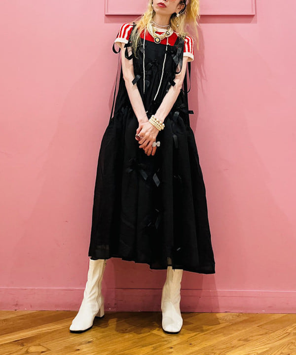 ひるてぃさんの「BEAMS WOMEN｜【別注】sister jane / Bow Ruffle Onepiece」を使ったコーディネート