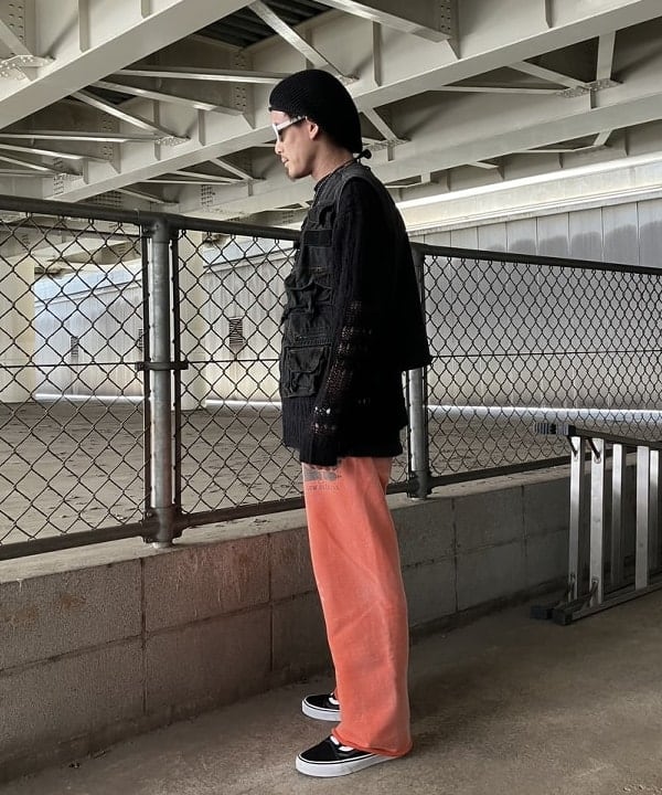 ホサカさんの「BEAMS WOMEN｜3ゲージ クロシェ クルーネック ニット」を使ったコーディネート