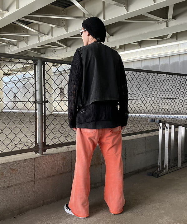 ホサカさんの「BEAMS WOMEN｜3ゲージ クロシェ クルーネック ニット」を使ったコーディネート