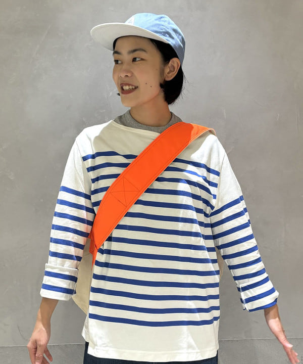葵さんの「BEAMS WOMEN｜ナバルボーダー ビッグ ボートネック カットソー」を使ったコーディネート
