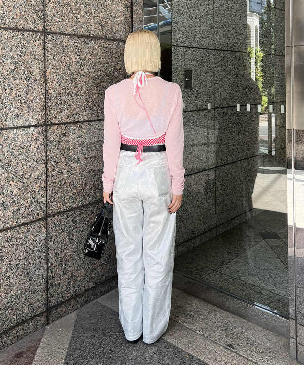 あさひさんの「BEAMS WOMEN｜LOTUS PINK / フラワー チェーン ネックレス」を使ったコーディネート