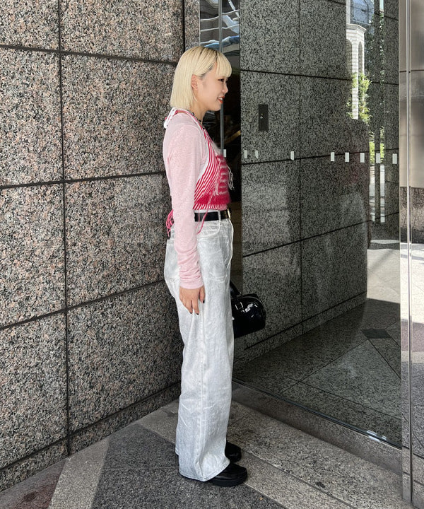 あさひさんの「BEAMS WOMEN｜LOTUS PINK / フラワー チェーン ネックレス」を使ったコーディネート