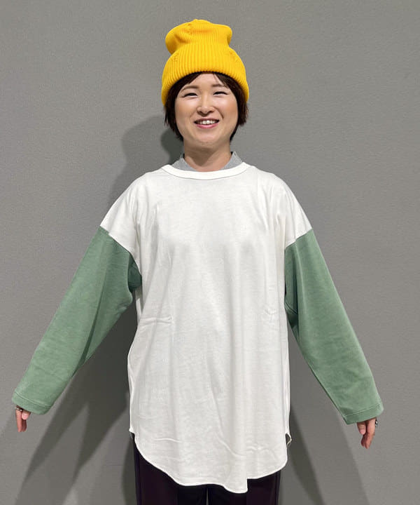 木村 梨香さんの「BEAMS WOMEN｜SCREEN STARS /?別注 2トーン ロングスリーブ Tシャツ」を使ったコーディネート