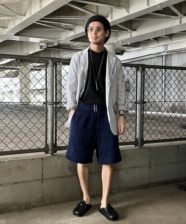 ホサカさんの「BEAMS WOMEN｜3B Shirt Jacket COOLMAX(R) Seersucker」を使ったコーディネート