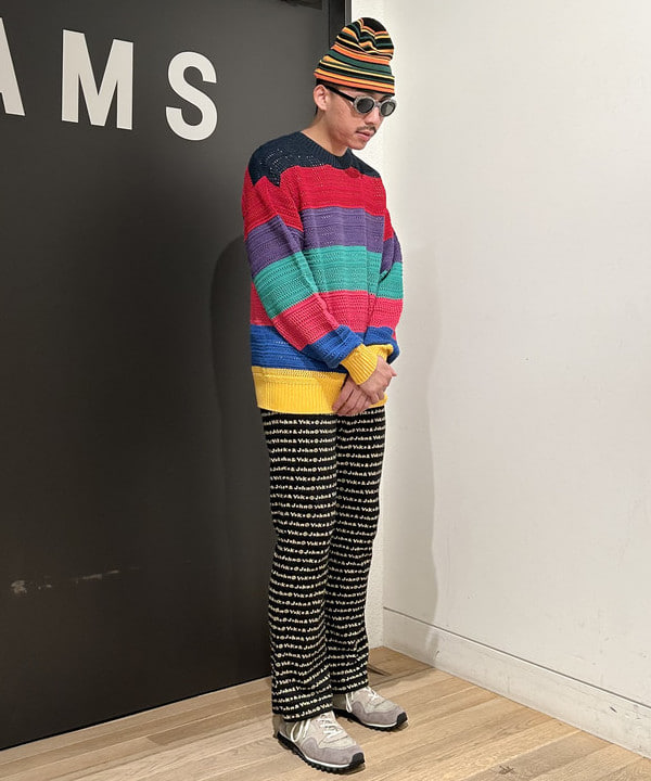 及川 晃さんの「BEAMS WOMEN｜マルチボーダー ワッチキャップ」を使ったコーディネート