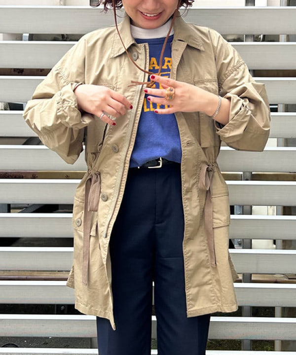 まつむさんの「BEAMS WOMEN｜BEAMS BOY / ポリエステル ウール シンチ バック スラックス」を使ったコーディネート