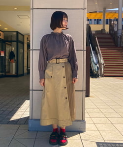 BEAMS HEART（ビームス ハート）プリーツミックス トレンチ