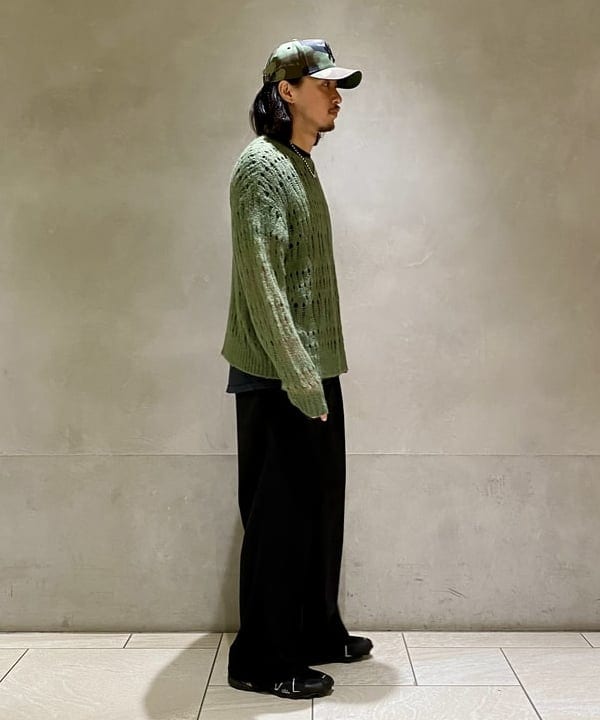 りゅうりゅうさんの「BEAMS WOMEN｜3ゲージ クロシェ クルーネック ニット」を使ったコーディネート