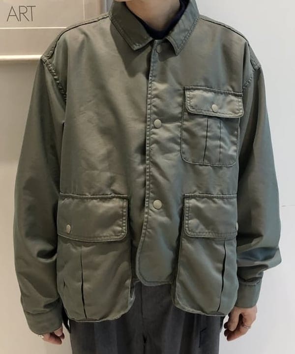 おはぎ(萩原)さんの「BEAMS WOMEN｜シャンブレー ギャバ ショート フィッシング ジャケット」を使ったコーディネート