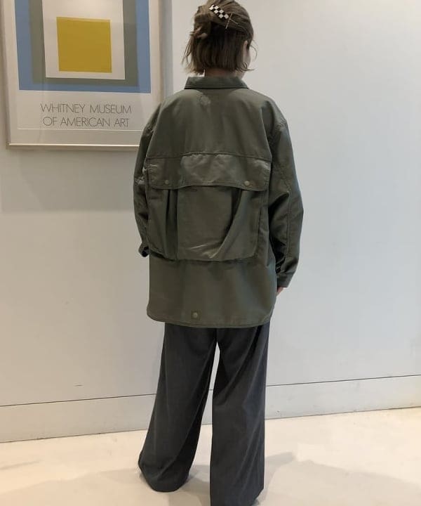 おはぎ(萩原)さんの「BEAMS WOMEN｜シャンブレー ギャバ ショート フィッシング ジャケット」を使ったコーディネート