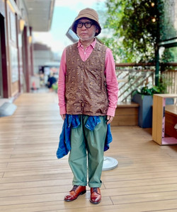 BEAMS PLUS（ビームス プラス）1 Pleat Baker 80/3 Back Satin