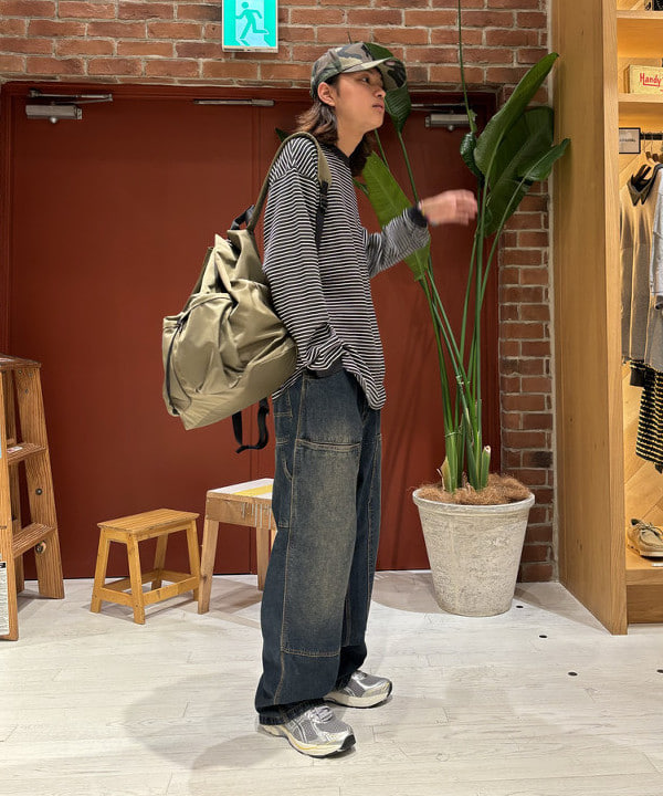 Rintaroさんの「BEAMS WOMEN｜ルーズ クルーネック サーマル」を使ったコーディネート