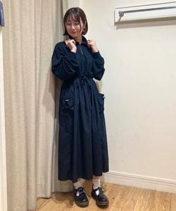 BEAMS HEART（ビームス ハート）異素材 ハーフジップ ワンピース