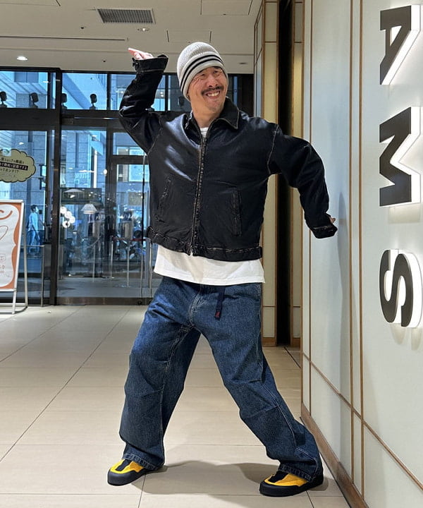 BEAMS 24AW ユーズド加工 レザー シングルライダース ジャケット