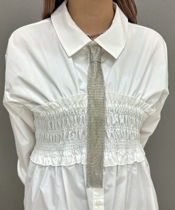 ヒカリさんの「BEAMS WOMEN｜シャーリング ビスチェ シャツ」を使ったコーディネート