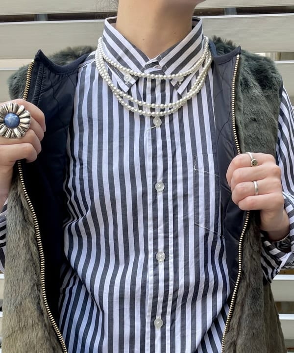 コウリキ　マミさんの「BEAMS WOMEN｜Barbour / 別注 Liner Vest 24FW」を使ったコーディネート