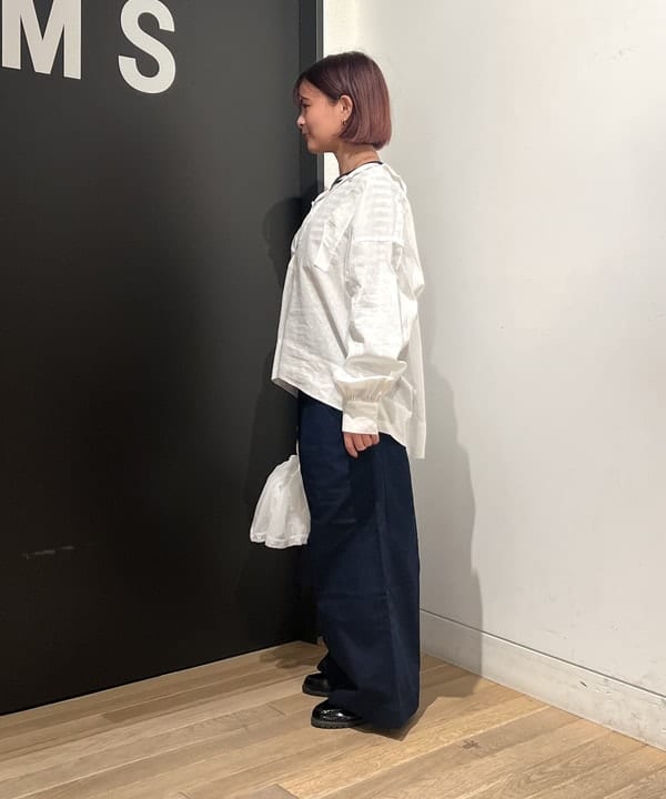 キムさんの「BEAMS WOMEN｜BEAMS BOY / フライス 1cm ボーダー」を使ったコーディネート