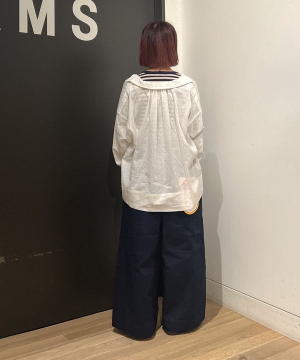 キムさんの「BEAMS WOMEN｜BEAMS BOY / フライス 1cm ボーダー」を使ったコーディネート