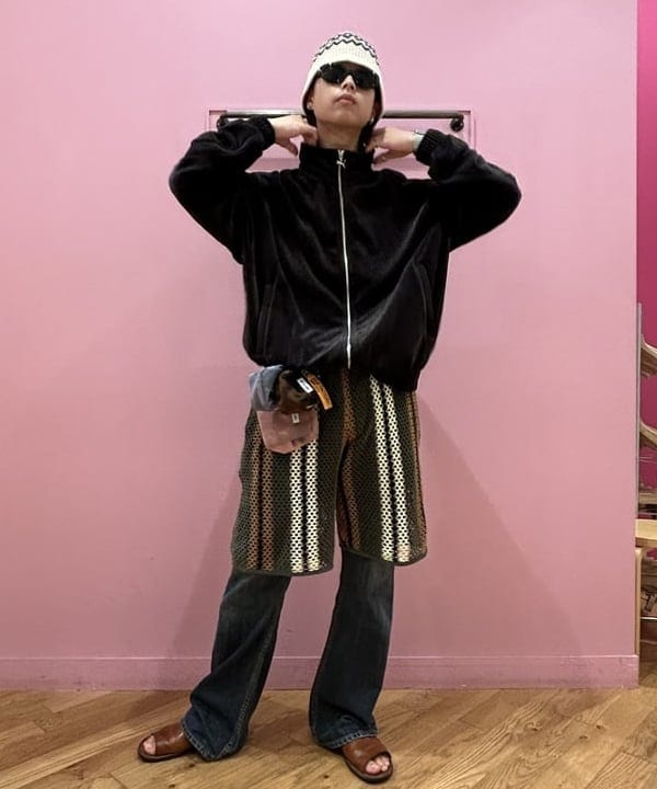 shimaさんの「BEAMS WOMEN｜ジャカードニット バケット ハット」を使ったコーディネート