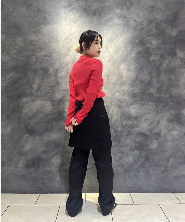 星野 真依さんの「BEAMS WOMEN｜リブ ニット ポロ」を使ったコーディネート