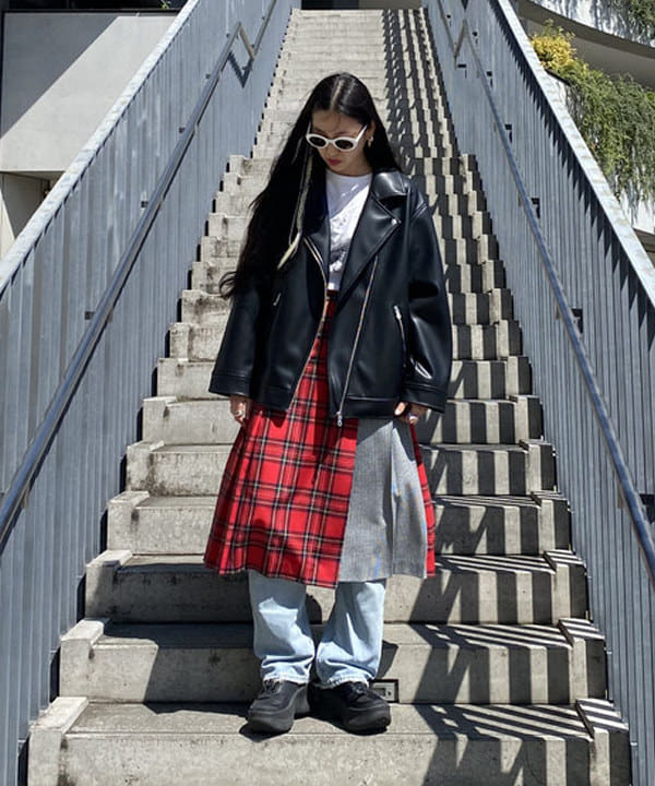 ayaさんの「BEAMS WOMEN｜チェック 切り替え キルト スカート」を使ったコーディネート