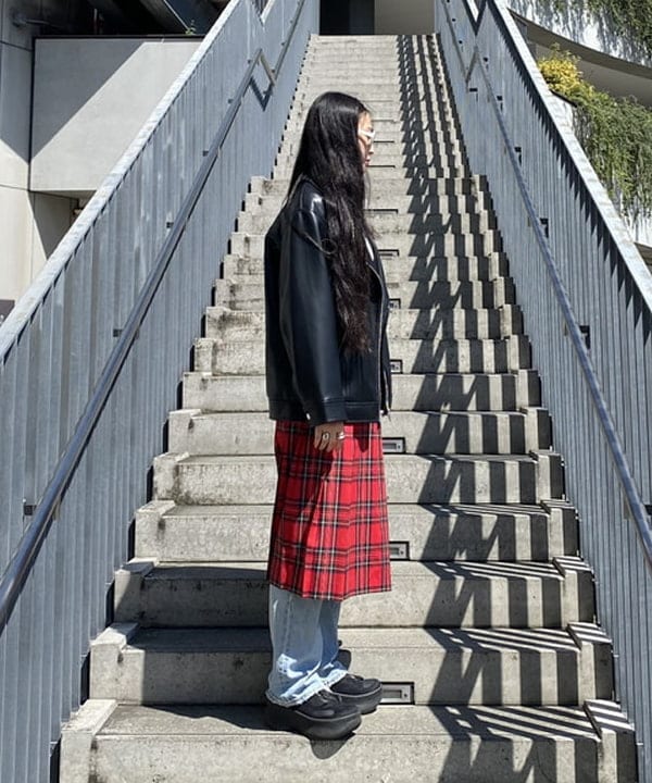 ayaさんの「BEAMS WOMEN｜チェック 切り替え キルト スカート」を使ったコーディネート
