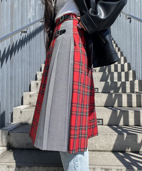 ayaさんの「BEAMS WOMEN｜チェック 切り替え キルト スカート」を使ったコーディネート