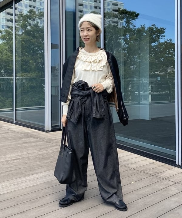 Kaoru Sakumaさんの「BEAMS WOMEN｜テーラー東洋 / 別注 イーグル ドラゴン & ジャパンマップ スカジャン」を使ったコーディネート