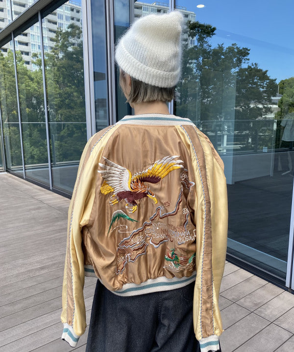 Kaoru Sakumaさんの「BEAMS WOMEN｜テーラー東洋 / 別注 イーグル ドラゴン & ジャパンマップ スカジャン」を使ったコーディネート