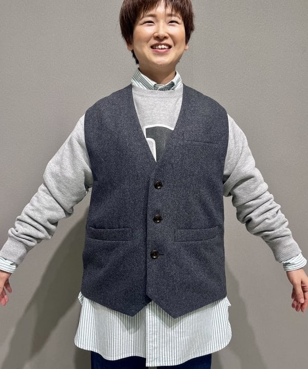 木村 梨香さんの「BEAMS WOMEN｜GOOD ROCK SPEED / 別注 カレッジ クルー スウェット」を使ったコーディネート