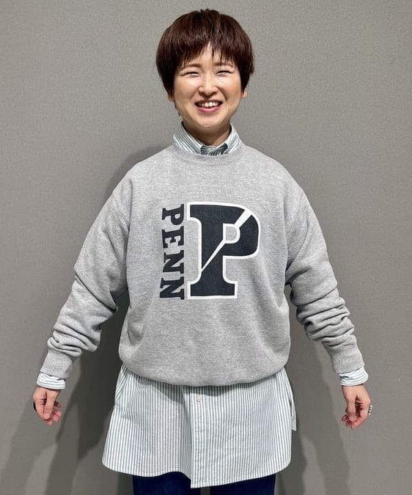 木村 梨香さんの「BEAMS WOMEN｜GOOD ROCK SPEED / 別注 カレッジ クルー スウェット」を使ったコーディネート